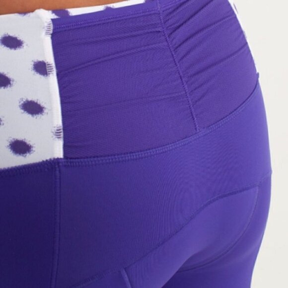 LULULEMON Purple Dot Presta padded Bike/Cycling Shorts wicking, breathable,  8 - Picture 4 of 13